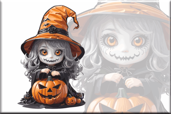 Download Cute Enchanted Witch Doll Mystic PNG SVG - Witch doll Collection