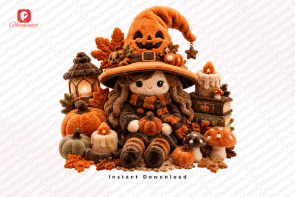 Download Chenille Plush Autumn Fall Halloween PNG - Premium Bundle