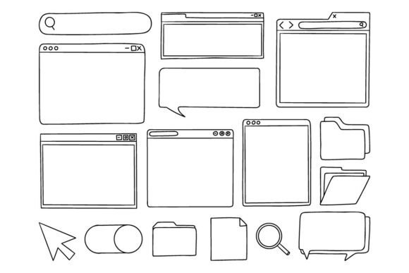 Download Hand Drawn UI Web Interface Doodle Set - Web Collection