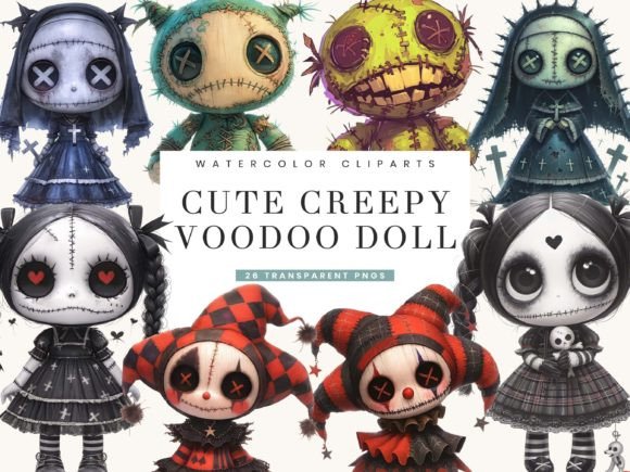 Download Cute Creepy Scary Voodoo Doll Clipart - Premium Resources