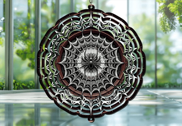 Download Gothic Halloween Spider Web Wind Spinner - Premium Resources